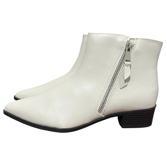 NIB Worthington Brookdale White Ankle Boots Sz 8.5 - Picture 4 of 10
